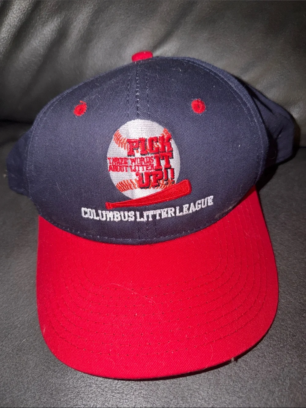 Columbus Ohio little league youth Two-Tone Baseball Cap - Navy & Red
